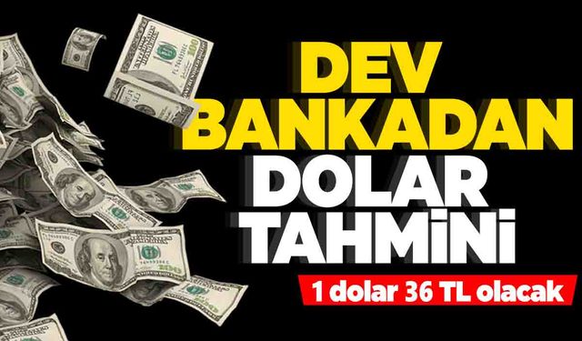 Dünyaca ünlü banka tarih vererek açıkladı! Dolar 36 TL olacak!