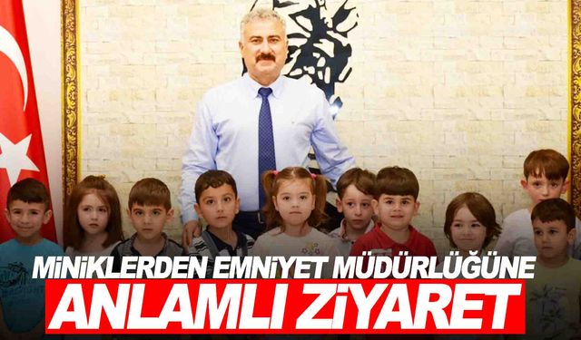 Minik öğrencilerden Manisa İl Emniyet Müdürlüğüne ziyaret