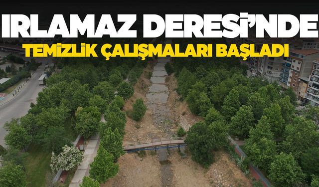 Irlamaz Deresinde temizlik çalışmaları başladı