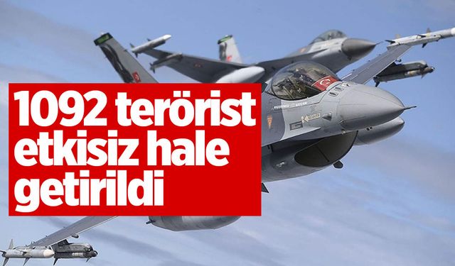 Irak ve Suriye'de 1092 terörist etkisiz hale getirildi