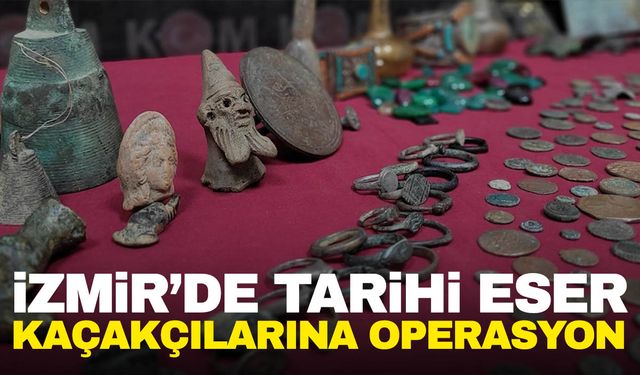 İzmir’de tarihi eser kaçakçılarına operasyon