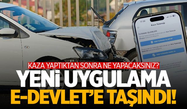 Kazadan hemen sonra... Artık işlemler e-Devlet'ten yapılacak!