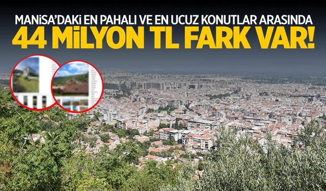 Manisa’da en pahalı ve en ucuz ev arasında 44 milyon TL fark var