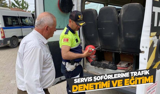 Manisa’da servis şoförlerine trafik denetimi ve eğitimi