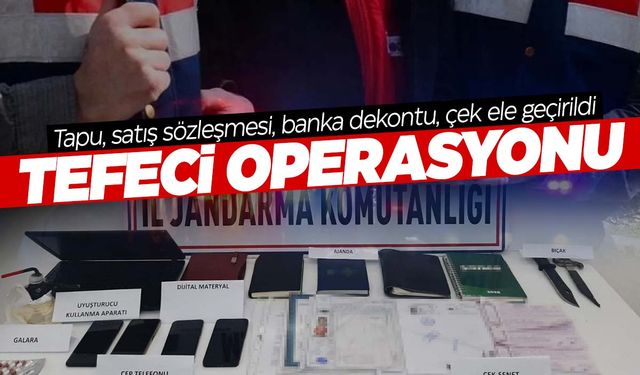 Manisa'da tefeci operasyonu: 5 gözaltı