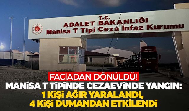 Manisa’da uyuşturucu krizine giren mahkum kendini yakmaya çalıştı!