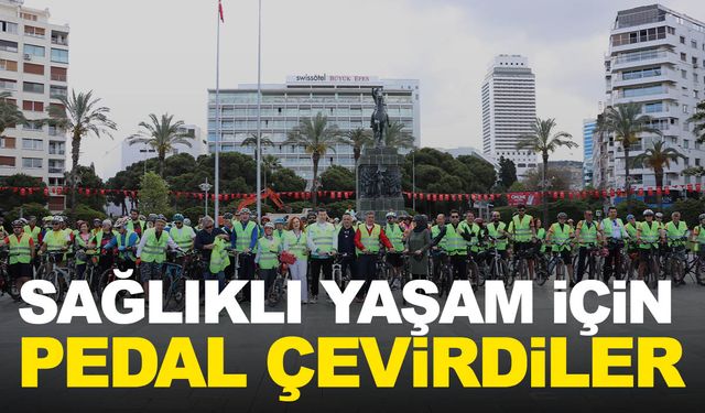 Sağlıklı yaşam için pedal çevirdiler