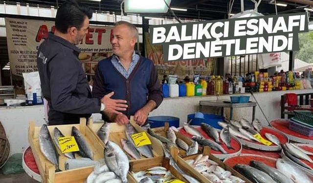 Sarıgöl pazaryerinde balıkçı esnafına denetim