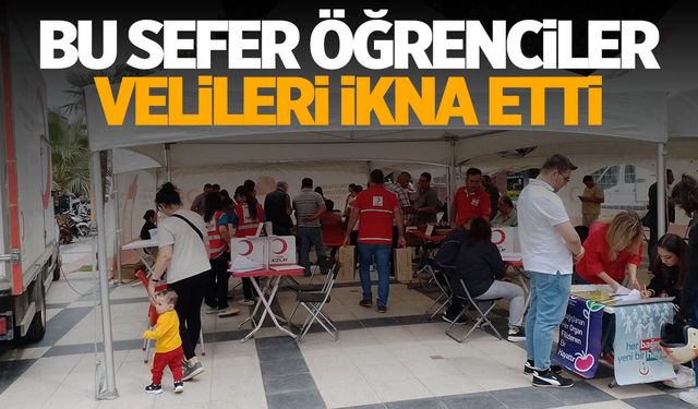 Sarıgöl'de öğrenciler velileri ikna etti! İlçe kan bağışına koştu