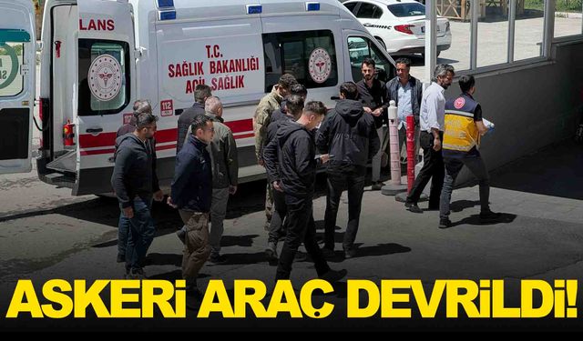 Van’da askeri araç devrildi… Yaralılar var