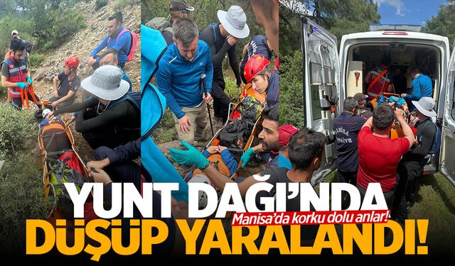 Yunt Dağı'nda düşüp yaralandı! Korku dolu anlar...