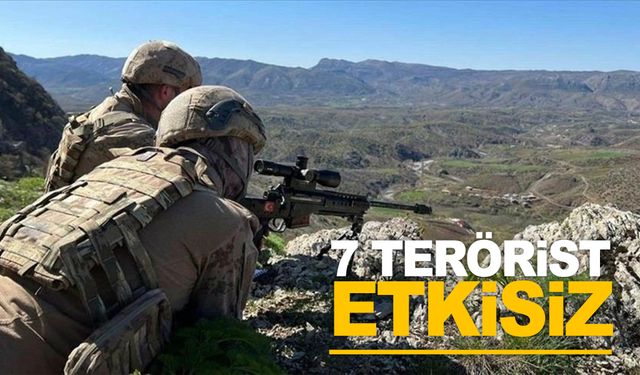 7 PKK/YPG’li terörist etkisiz hale getirildi