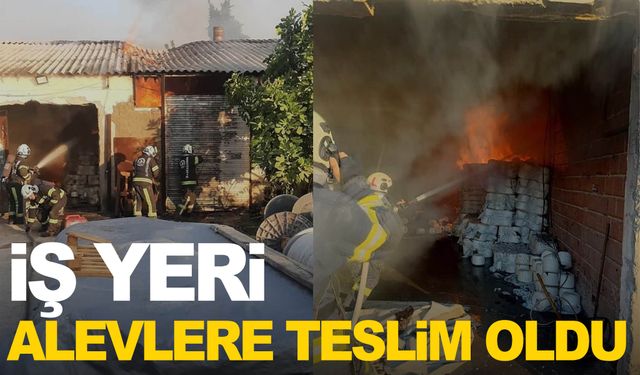 Ege’de iş yeri alev alev yandı