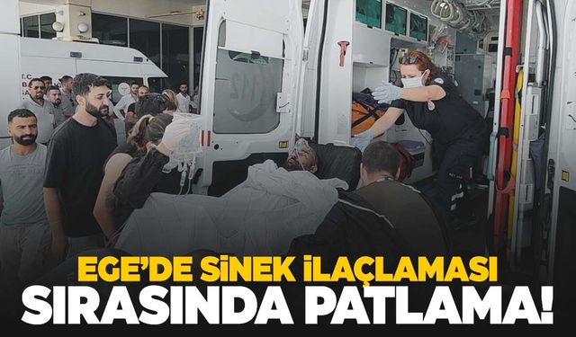 Ege’de sinek ilaçlaması sırasında patlama: 2 işçi yaralı