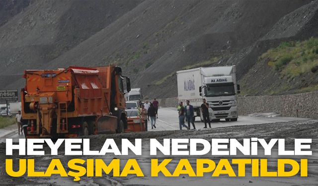 Erzincan-Sivas kara yolunda heyelan! Yollar kapandı