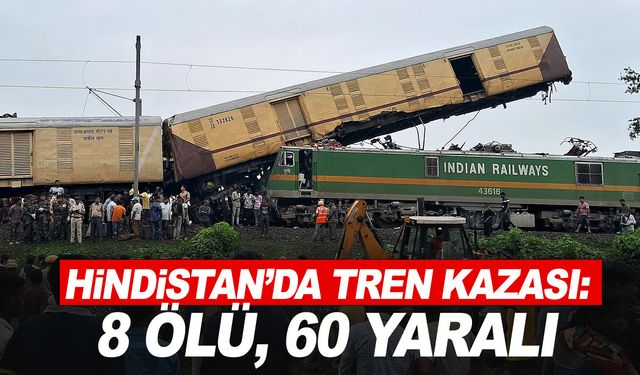 Hindistan’da korkunç kaza! Tren raydan çıktı: 8 ölü, 60 yaralı