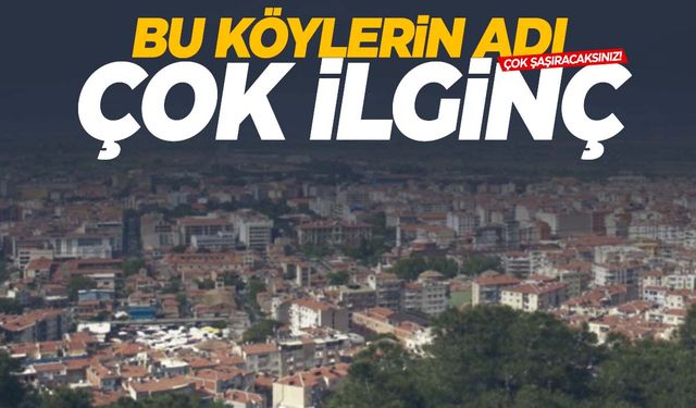 Manisa’da duyanları şaşırtan köy isimleri! Duyan bir daha soruyor!