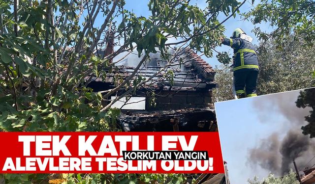 Manisa’da tek katlı ev küle döndü!