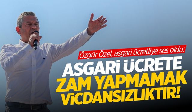 Özgür Özel'den asgari ücret tepkisi! Vicdansızlık...