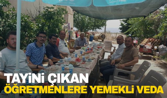 Sevilen öğretmenlere yemekli veda