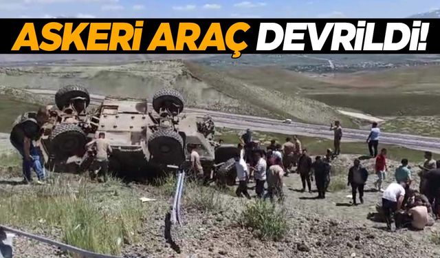 Van’da askeri araç devrildi: 3 asker yaralı