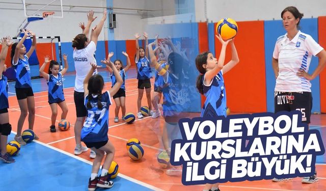 Yunusemre’de yaz voleybol kursuna yoğun ilgi