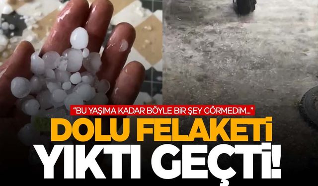 Akhisar’a dolu yağdı! Yarım saat yetti… Resmen felaket!