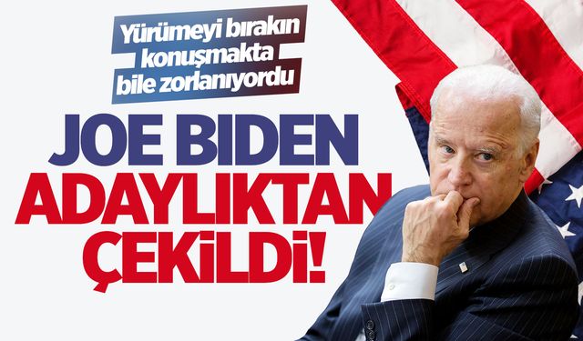 Amerika'yı sallayan karar! Joe Biden adaylıktan çekildi