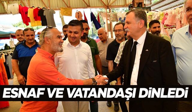 Başkan Balaban’dan Laleli pazar yerinde esnaf ziyareti