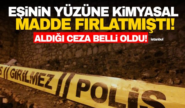 Benzer Bergen vakası! Eski eşinin yüzüne kimyasal madde fırlatan şahısın cezası…