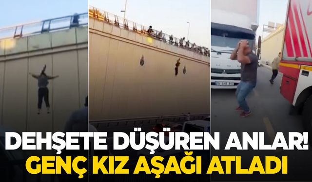 Dehşet anları… Çığlıklar arasında kendisini aşağıya bıraktı!