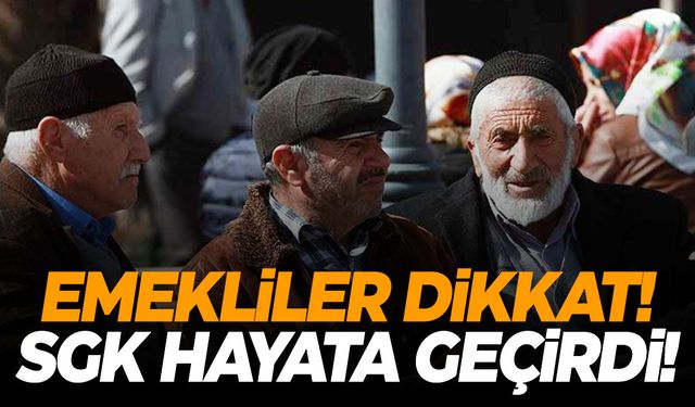 Emeklileri ilgilendiriyor! SGK duyurdu… Erişime açıldı!