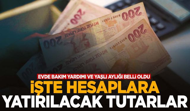 Evde bakım yardımı ve yaşlı aylığı belli oldu!