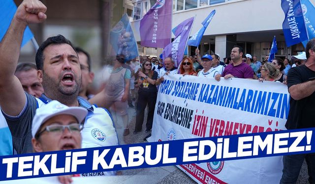 İzmir Büyükşehir memurları eylemlerini sürdürüyor!