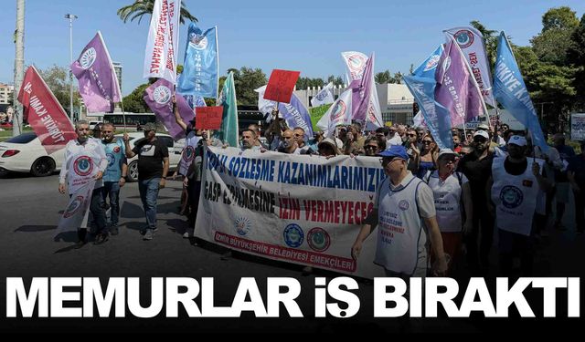 İzmir Büyükşehir'de memurların bir kısmı iş bıraktı