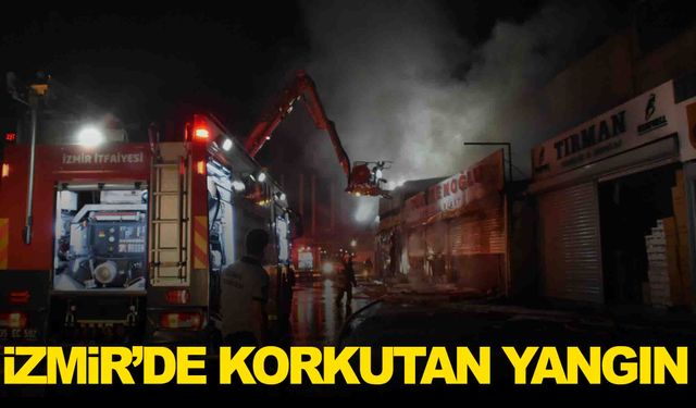 İzmir’de yangın… İş yerine başladı depoya sıçradı