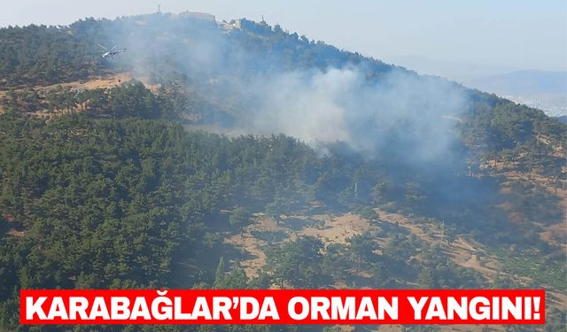 Karabağlar’da orman yangını! Müdahale sürüyor…