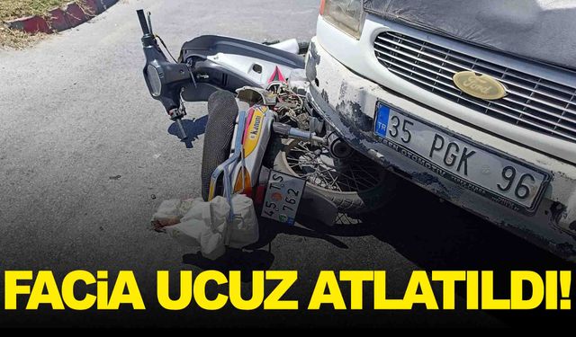 Manisa’da kaza… Motosiklet ile kamyonet çarpıştı