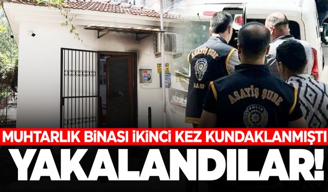 Manisa’da muhtarlık binası yakılmıştı… 2 şüpheli şahıs tutuklandı!