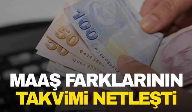 Memur maaş farklarının yatacağı takvim netleşti