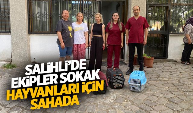 Salihli’de sokak hayvanları için ekipler sahada