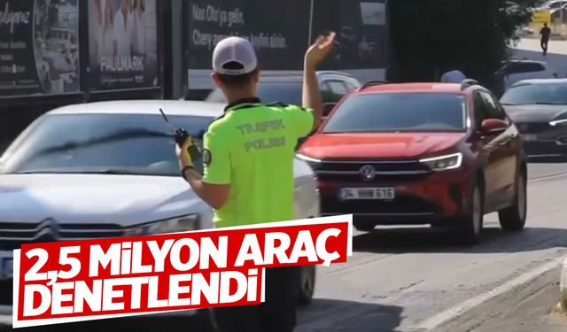 Türkiye'de 2,5 milyon araç denetlendi