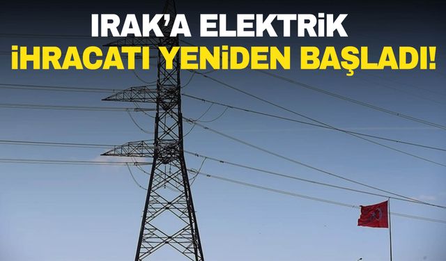 Türkiye'den Irak'a elektrik ihracatı yeniden başladı