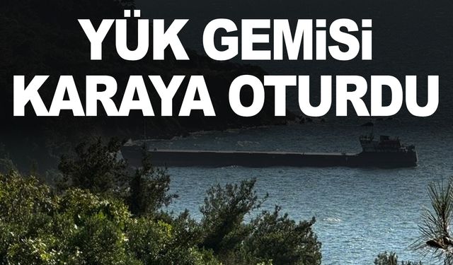 Mudanya’da yük gemisi karaya oturdu