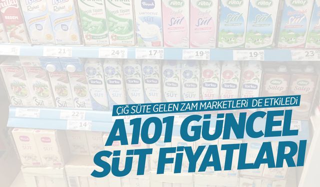 Zam Sonrası A101 Süt Fiyatları 2024 Ne Kadar Oldu? Birşah, Torku, Pınar, Sütaş Fiyat Listesi