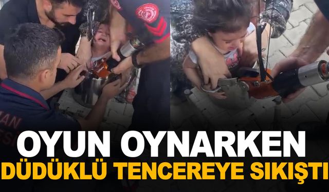 2 yaşındaki çocuk oyun oynarken düdüklü tencerede sıkıştı