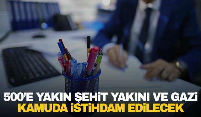 500'ün üzerinde şehit yakını ve gazi daha kamuda istihdam edilecek