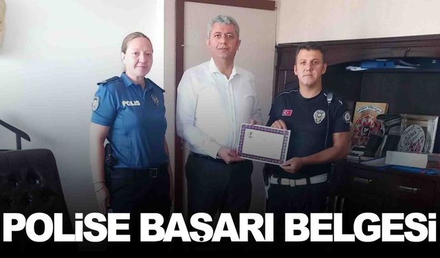 Akhisar’da yaşanan olaya müdahale etmişti… Polise başarı belgesi