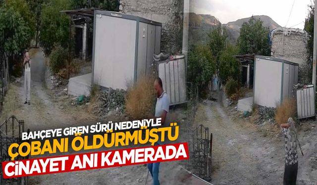 Bahçeye giren sürü nedeniyle çobanı öldürmüştü… Cinayet anı kamerada!