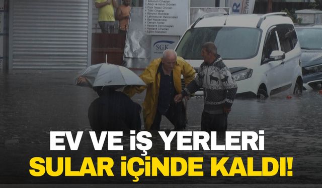 Başkette şiddetli sağanak! Yollar göle döndü